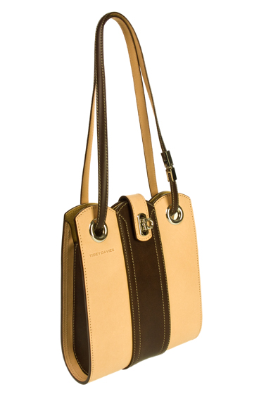 CL0808 Brown and Natural Curvi-Linear Bag